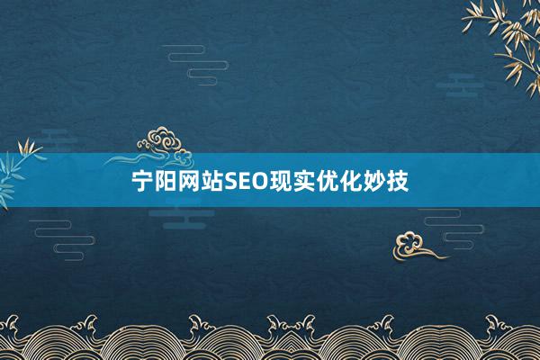 宁阳网站SEO现实优化妙技